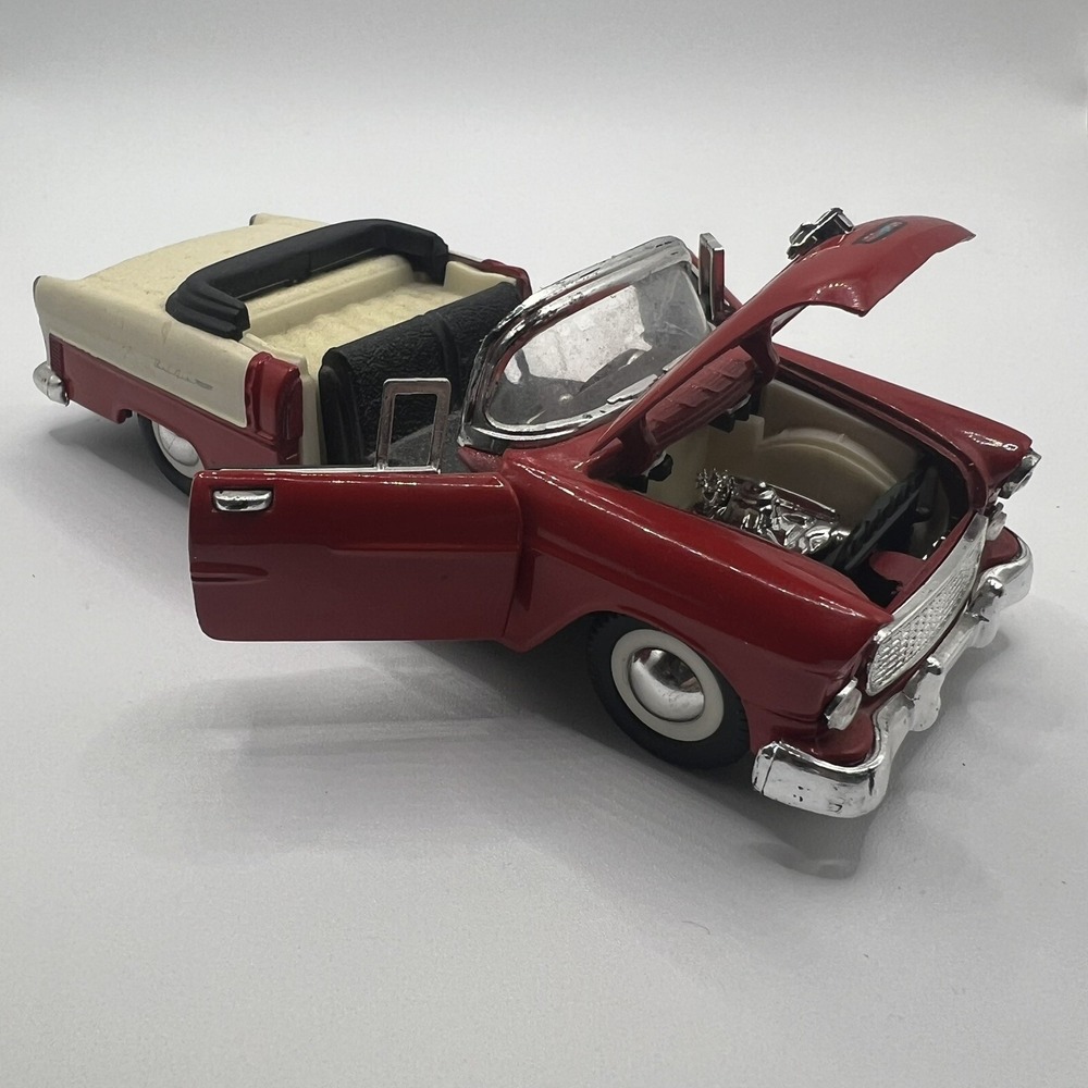 CHEVROLET BEL AIR MODEL CAR, DOORS & HOOD OPEN RED & CREAM SUNNYSIDE SS5720‎